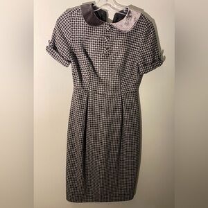 CUSTOM women’s grey houndstooth dress